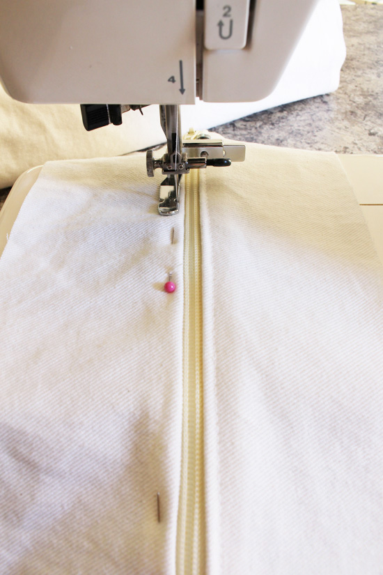 How to add a zipper to cushion covers.