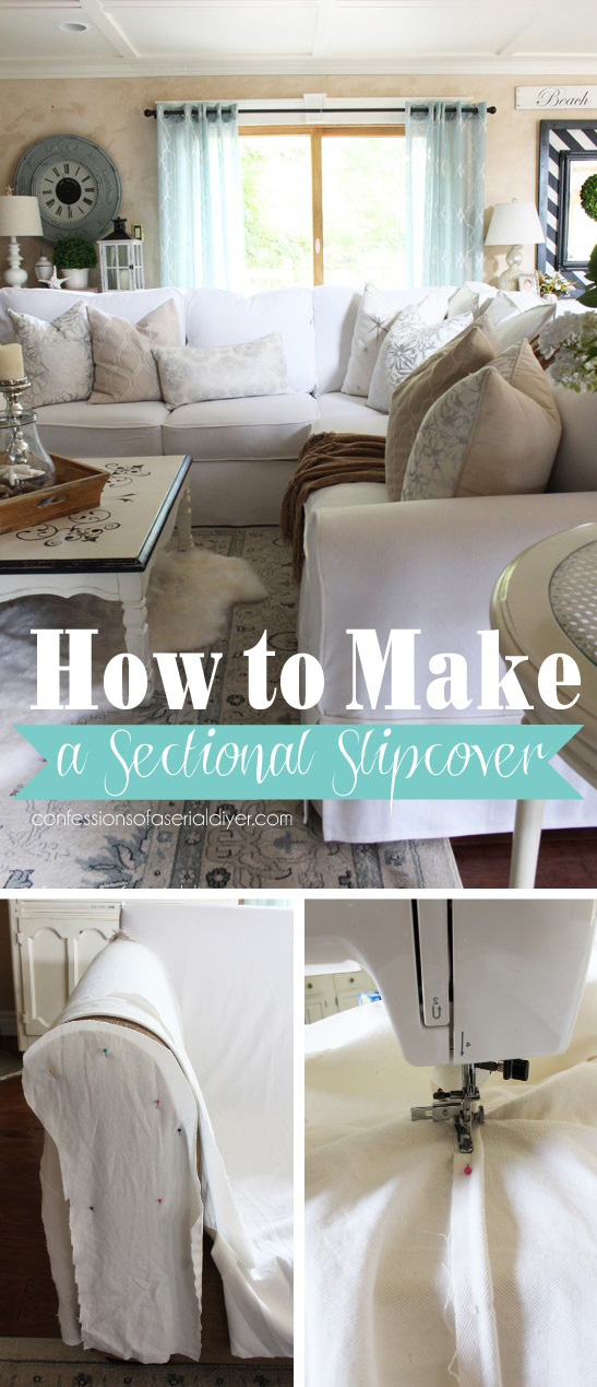 How To Make A Sectional Slipcover, How Many Yards Of Fabric For A Sectional Sofa