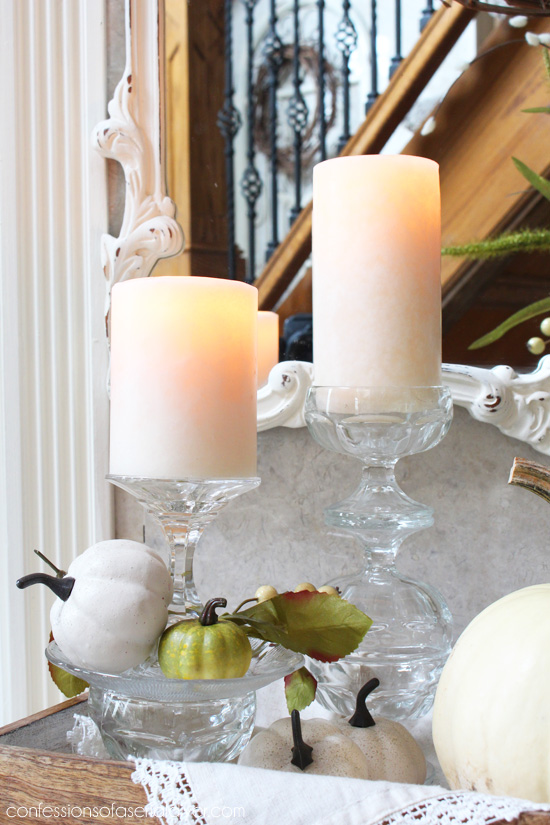 Neutral Fall Vignette and Thrift Store Mirror Makoever