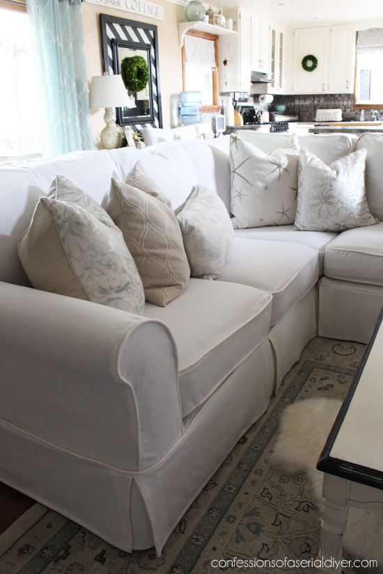 How To Make A Sectional Slipcover, Diy Slipcover For Sectional Sofa