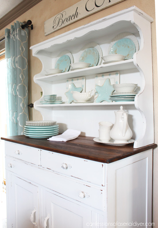 Farmhouse Hutch Makeover from Confessions of a Serial Do-it-Yourselfer