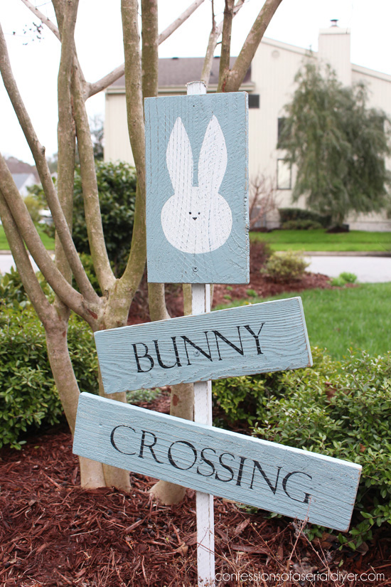 DIy Easter Sign made from old Fence Pickets Confessions of a Serial Do-it-Yourselfer