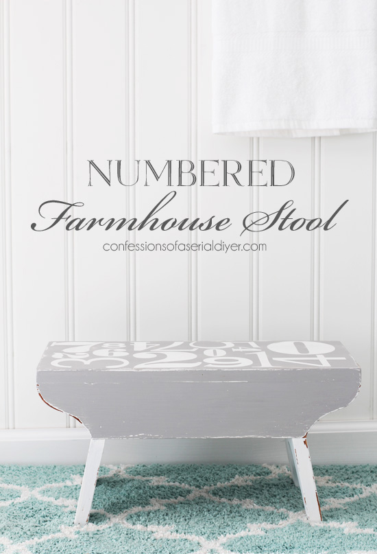 Give a stool a new look by adding numbers to the top. Confessions of a Serial Do-it-Yourselfer