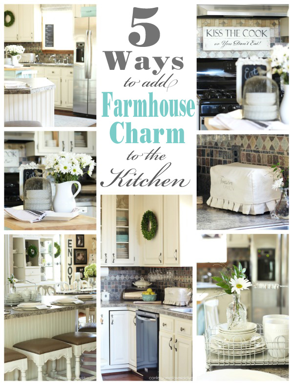 5 Ways to add Farmhouse Charm to the Kitchen from Confessions of a Serial Do-it-Yourselfer