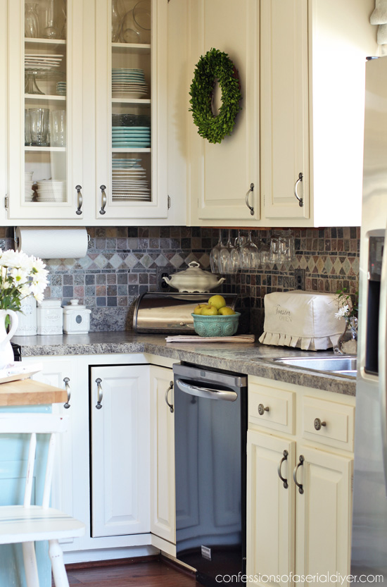 Adding Farmhouse Charm to the Kitchen from Confessions of a Serial Do-it-Yourselfer