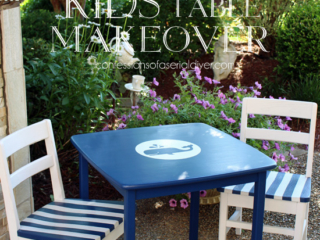 Nautical kids' table and chairs