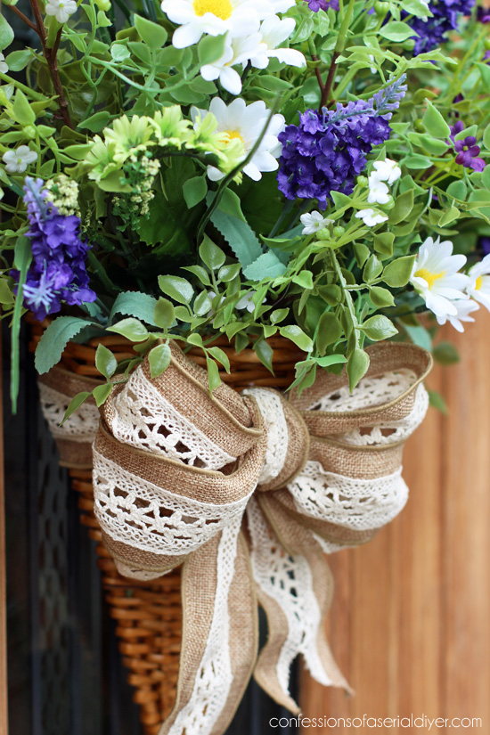 Summer Wildflower Door Basket  Confessions of a Serial Do-it-Yourselfer