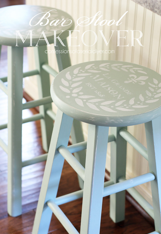 Painted Bar Stools Confessions Of A, How To Restain Bar Stools
