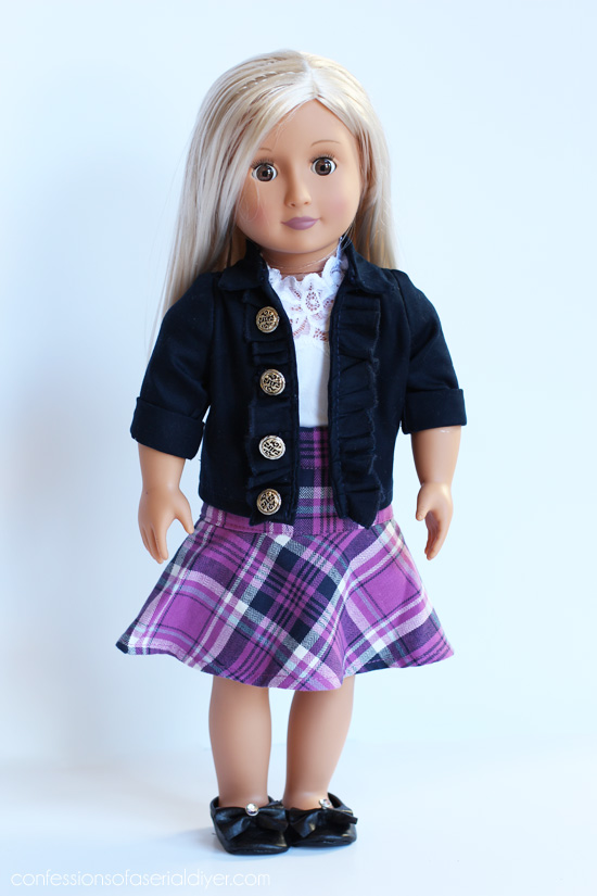 Turn old kid's clothes into doll clothes from confessionsofaserialdiyer.com