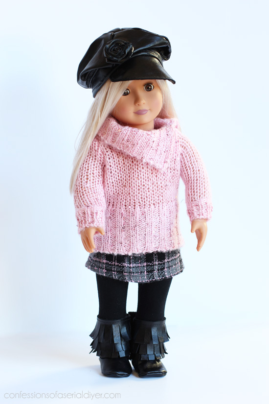 Turn old children's clothes into doll clothes from confessionsofaserialdiyer.com