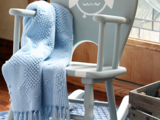 Gray Painted Child's Rocker