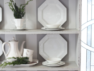 Sad estate sale bookcase gets a pretty makeover