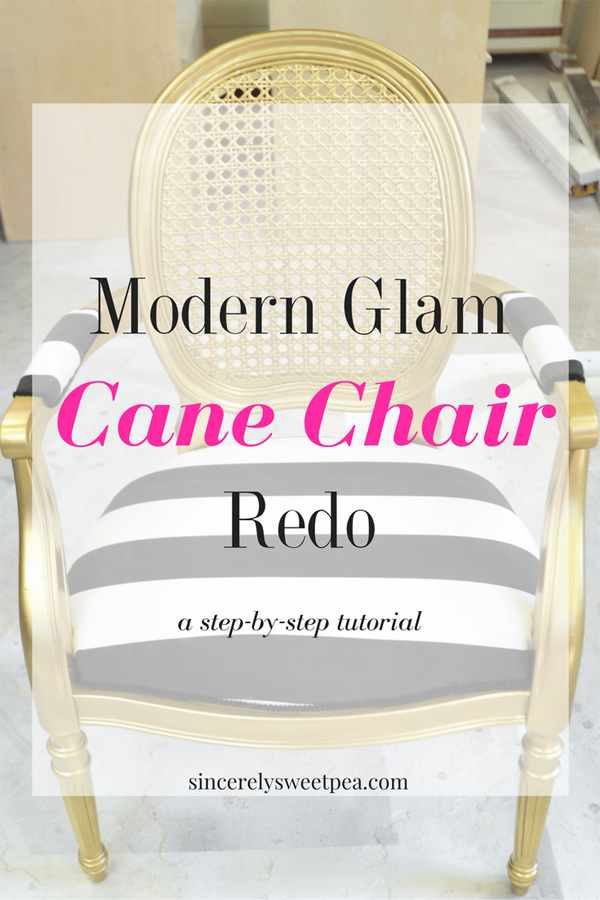 Modern Glam Cane Chair Redo from Sincerely Sweet Pea