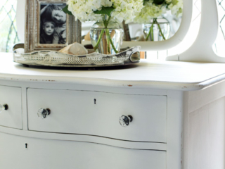 Serpentine Dresser Makeover with Fusion Mineral Paint in Champlain from confessionsofaserialdiyer.com
