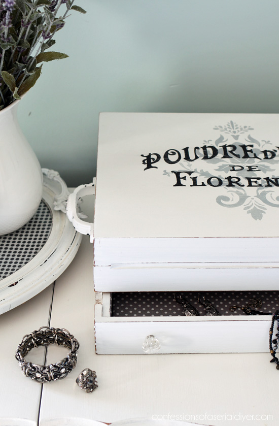 Turn an old flatware box into a jewelry box from confessionsofaserialdiyer.com