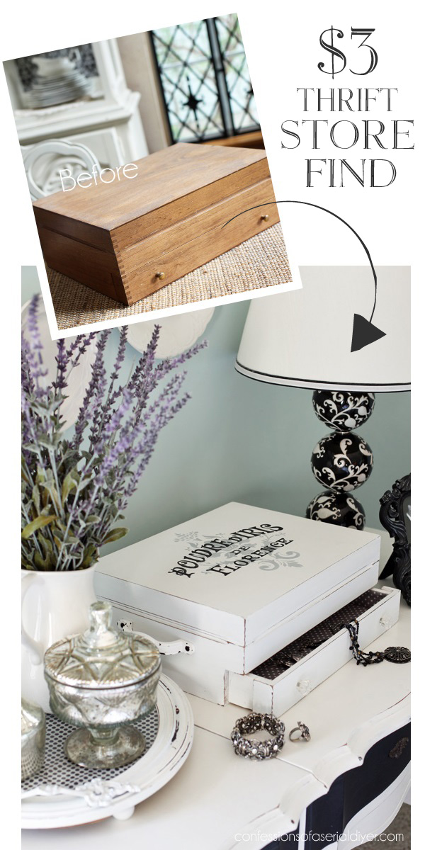 Turn an old flatware box into a jewelry box from confessionsofaserialdiyer.com