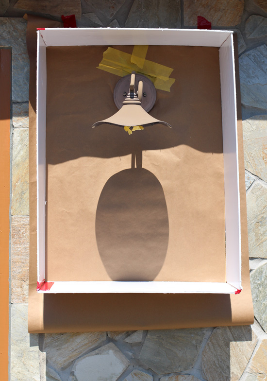 How to spray paint outdoor light fixtures without taking them down!