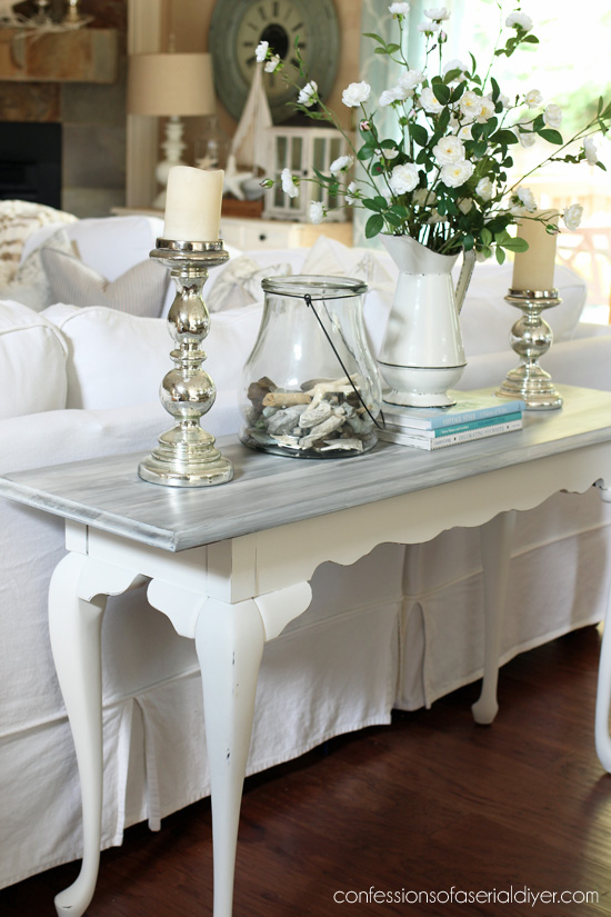 How to white wash a table from confessionsofaserialdiyer.com