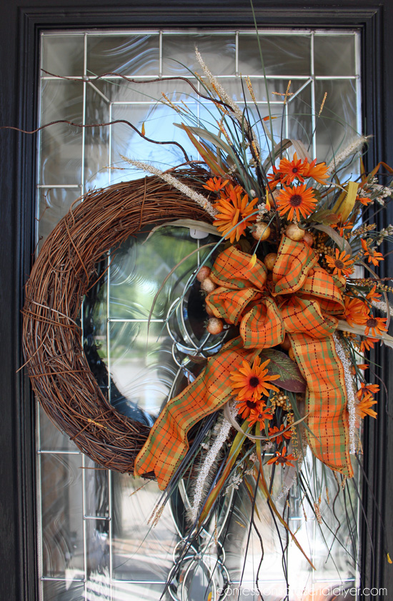 Fall wreath from confessionsofaserialdiyer.com