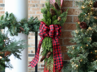 Repurpose Skis as Christmas Decor