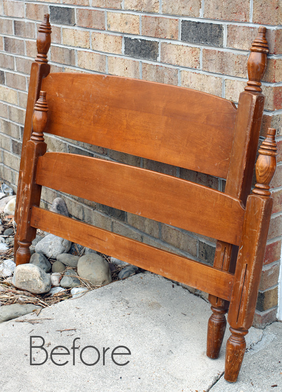 Simple Shabby Headboard Bench, How To Make A Headboard Into Bench