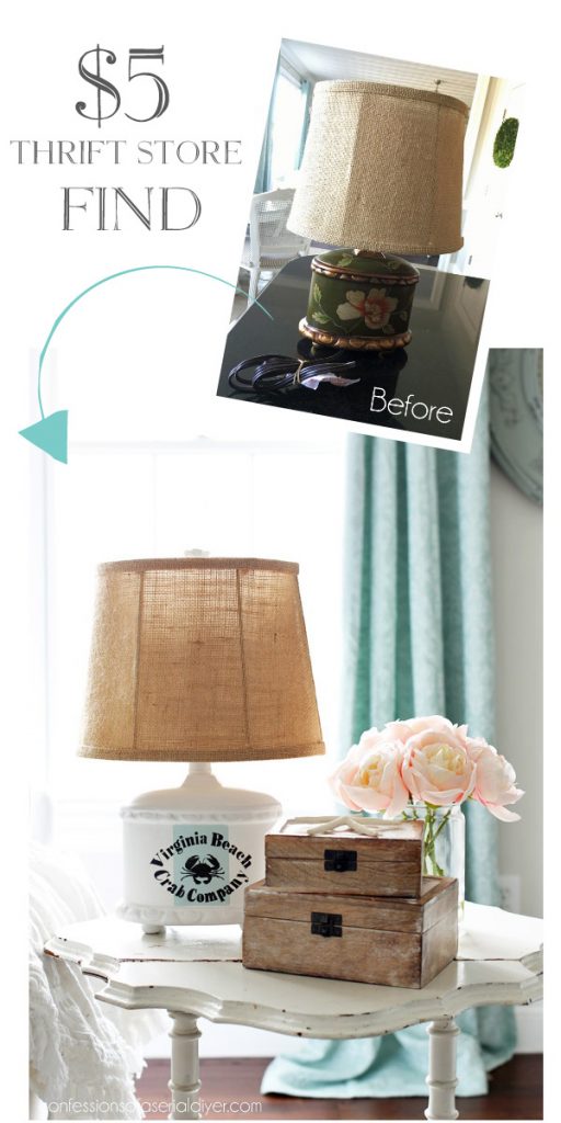 $4 Thrift Store Lamp Makeover | Confessions of a Serial Do-it-Yourselfer