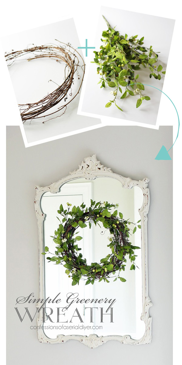How to make a simple greenery wreath from confessionsofaserialdiyer.com
