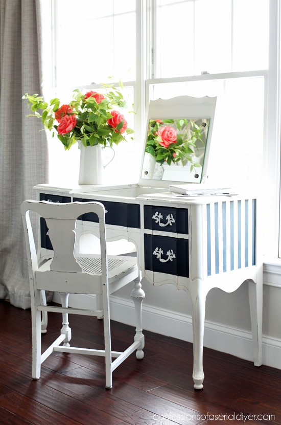 Painted French Provincial Dressing Table from confessionsofaserialdiyer.com