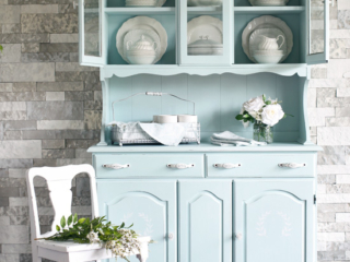 Aqua Painted Hutch