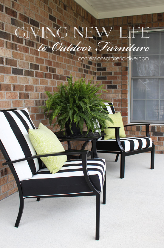 How to give new life to outdoor furniture from confessionsofaserialdiyer.com
