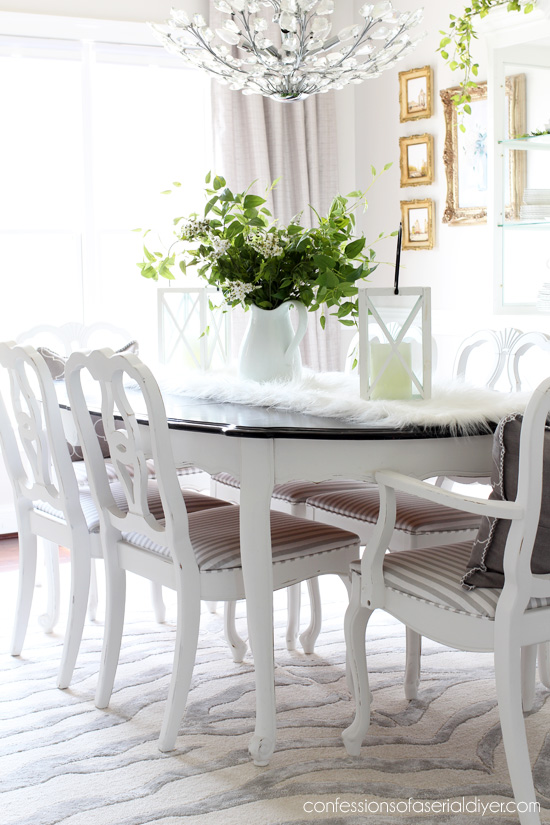 Spring dining room from confessionsofaserialdiyer.com