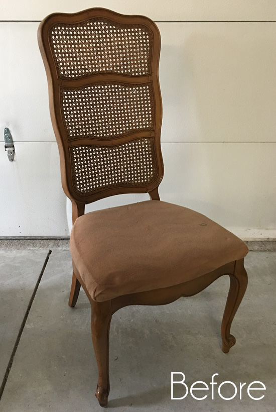 Cane Backed Chair Makeover With Spray, How To Spray Paint Dining Chairs