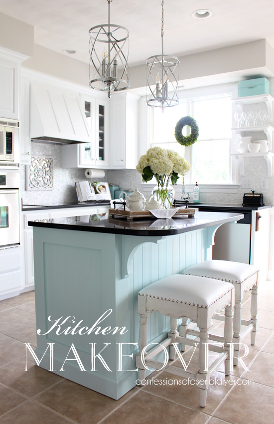 Kitchen makeover from confessionsofaserialdiyer.com