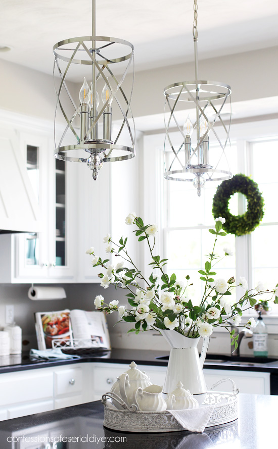 French country chrome pendant lights