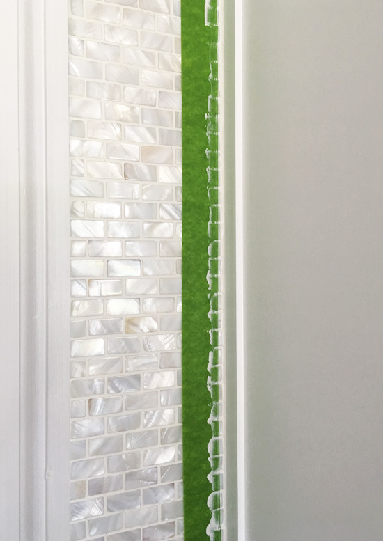 Hanging backsplash tile