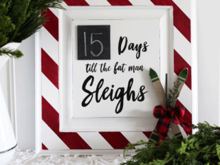 Cabinet door turned Christmas Countdown