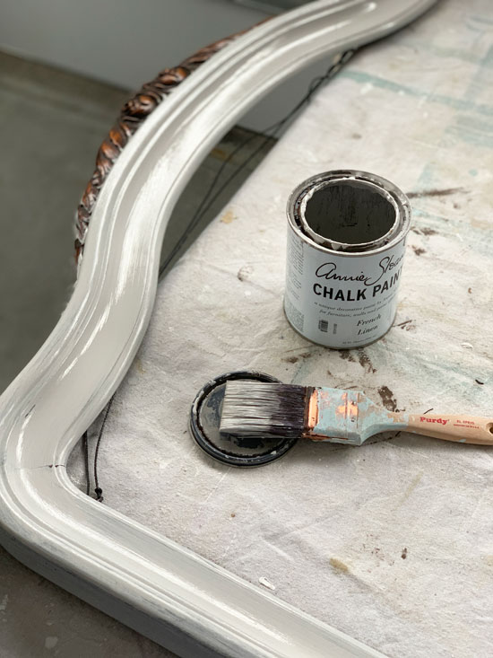 1947 thrift store mirror gets an update with Annie Sloan chalk paint.