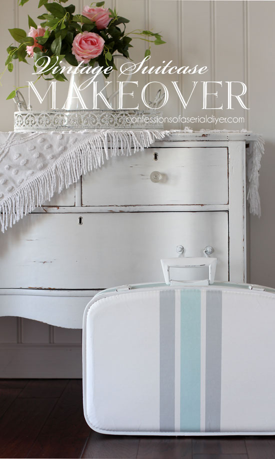 Vintage suitcase makeover