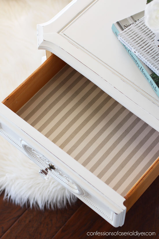 How to line drawers with fabric