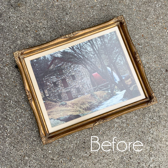 Thrift Store Frame Repurposed (& a video on how to stencil and make it look hand-painted!)
