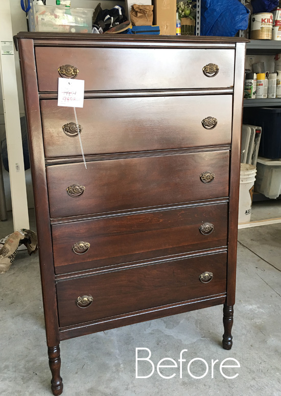 Antique Dresser Updated With Transfer, Antique Dresser With Mirror Worth