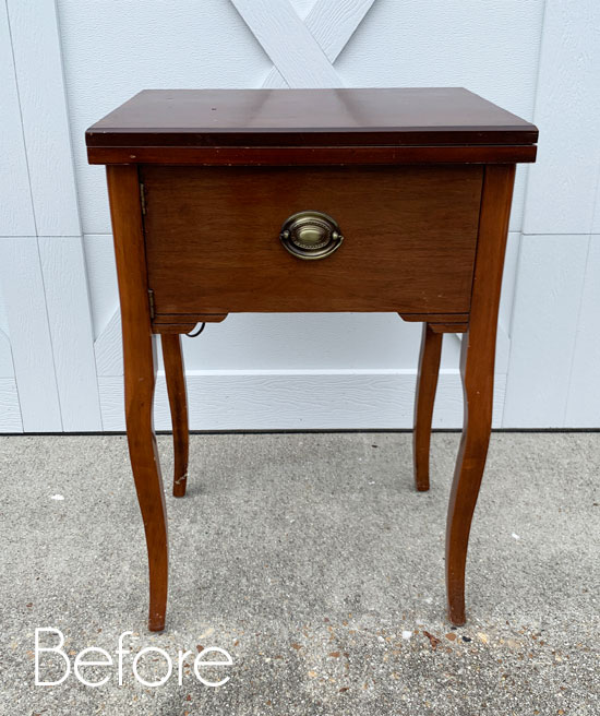 Sewing Machine Table Makeover with Transfer