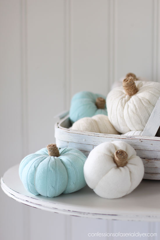 How to make sweater pumpkins from sleeves