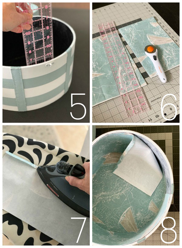 How to line a round box with fabric