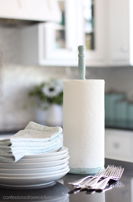 Painted paper towel holder