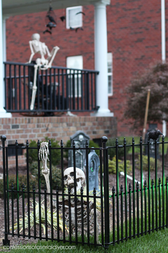 Halloween cemetery fence