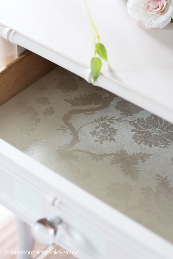 Use wallpaper to line drawers