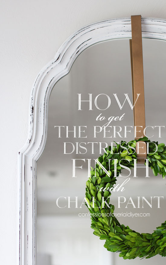One tip to getting the perfect distressed finish with chalk paint