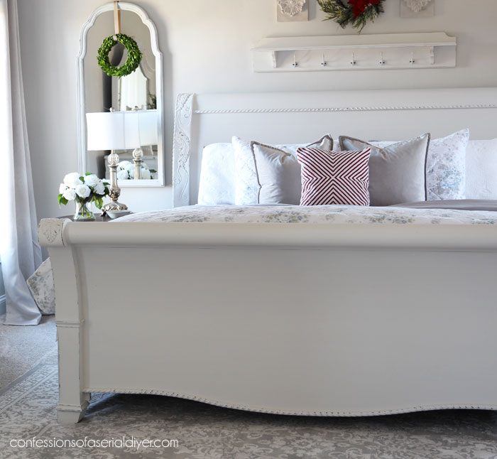 painted sleigh bed