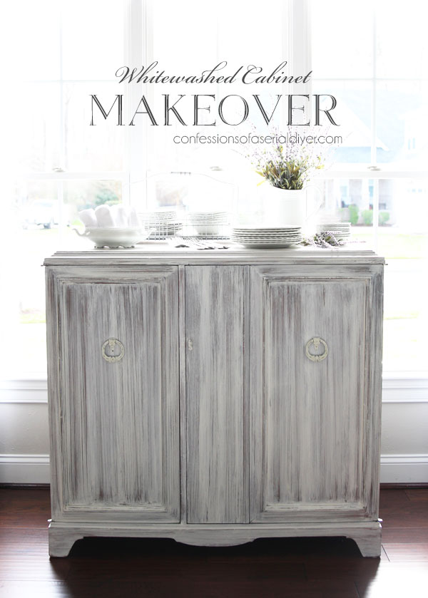 Whitewashed Cabinet Makeover, How To Whitewash Cabinets With Paint